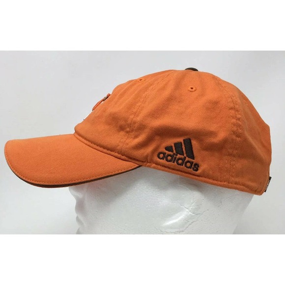 Bowling Green Falcons Baseball Cap Orange Embroidered Adidas OSFM Strap Back Hat - Picture 3 of 12